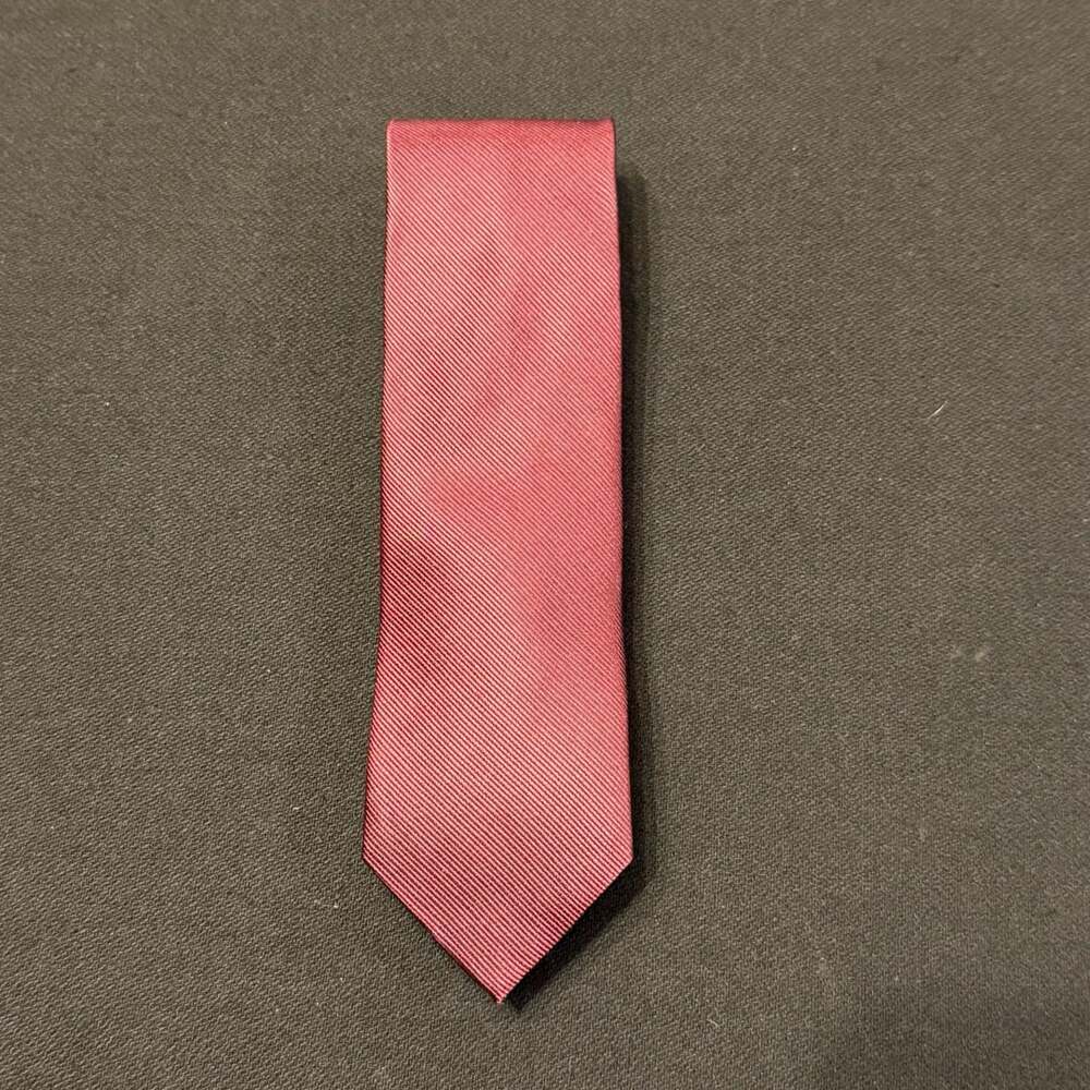 J.Crew 100% Silk Tie Burgundy Red Solid Twill